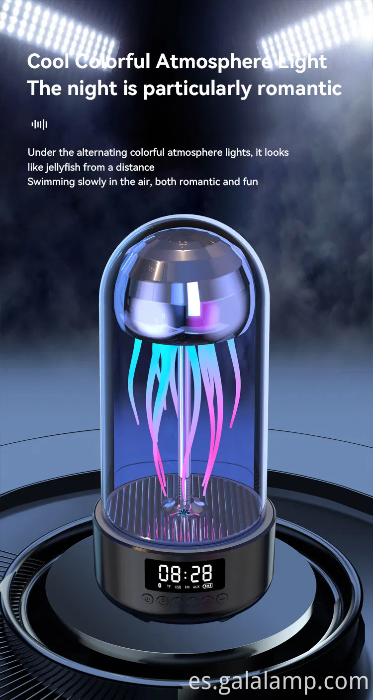 Altavoz Bluetooth inalámbrico inteligente, luz de respiración colorida, inteligente portátil